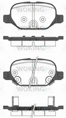 Комплект тормозных колодок FIAT PANDA, FIAT 500L, WOKING (P627332)