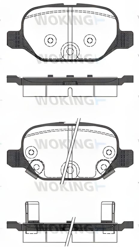 Комплект гальмівних колодок FIAT PANDA, FIAT 500L, WOKING (P627332) Комплект гальмівних колодок FIAT PANDA, FIAT 500L, WOKING (P627332)