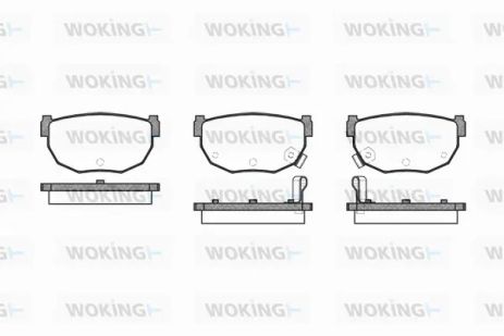Комплект гальмівних колодок HAIMA (FAW), NISSAN 200, MAZDA MX-6, WOKING (P051312)