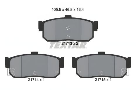 Комплект колодок гальмівних TEXTAR (2171301) INFINITI G, NISSAN BLUEBIRD, NISSAN RASHEEN Комплект колодок гальмівних TEXTAR (2171301) INFINITI G, NISSAN BLUEBIRD, NISSAN RASHEEN
