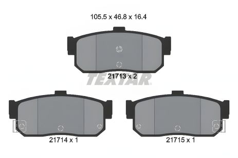 Комплект колодок гальмівних TEXTAR (2171301) INFINITI G, NISSAN BLUEBIRD, NISSAN RASHEEN Комплект колодок гальмівних TEXTAR (2171301) INFINITI G, NISSAN BLUEBIRD, NISSAN RASHEEN
