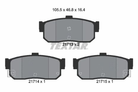Комплект тормозных колодок INFINITI G, NISSAN BLUEBIRD, NISSAN RASHEEN, TEXTAR (2171301)