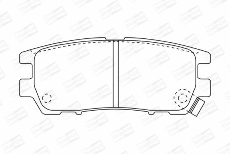 Гальмівних колодок комплект MITSUBISHI DELICA, MITSUBISHI PAJERO, CHAMPION (572200CH)