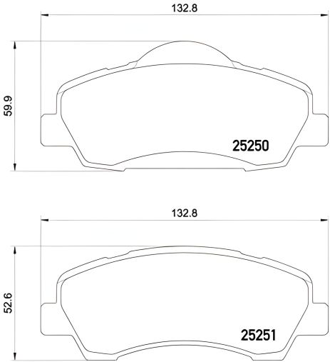 Комплект тормозных колодок для CITROËN C4, PEUGEOT 308, 301, BREMBO (P61113) Комплект тормозных колодок для CITROËN C4, PEUGEOT 308, 301, BREMBO (P61113)
