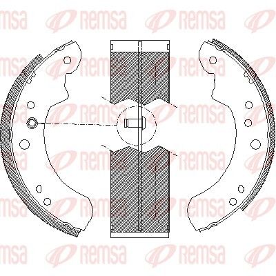 Комплект гальмівних колодок FORD P, FORD TRANSIT, REMSA (411201)