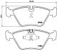 Комплект тормозных колодок BMW Z3, BMW 7, BMW 5, BREMBO (P06012)