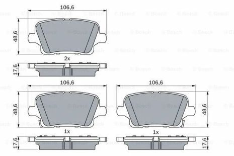 Комплект гальмівних колодок CADILLAC XT4, OPEL INSIGNIA, BOSCH (0986424872) Комплект гальмівних колодок CADILLAC XT4, OPEL INSIGNIA, BOSCH (0986424872)