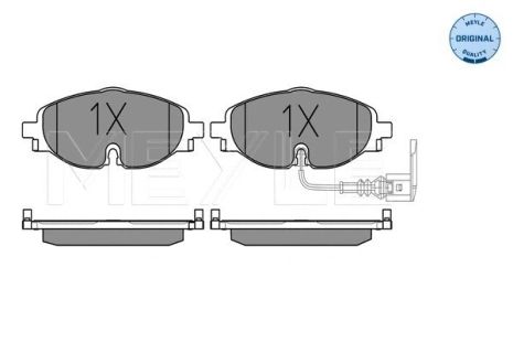 Тормозные колодки комплект SKODA OCTAVIA, SEAT LEON, AUDI Q2, MEYLE (0252568320)