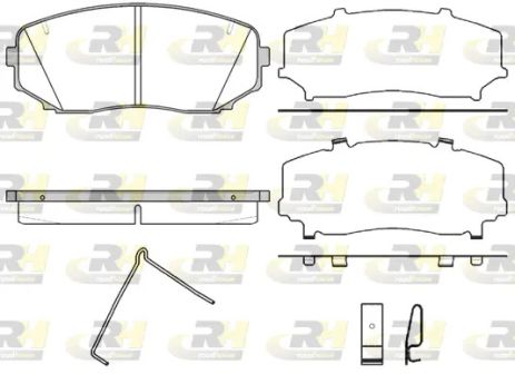 Комплект гальмівних колодок MITSUBISHI PAJERO, MAZDA MPV, MAZDA CX-9, ROAD HOUSE (2126702)