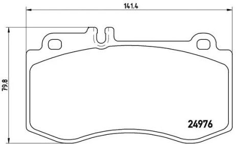 Комплект тормозных колодок MB (BBDC), MB CLS, MB E-CLASS, BREMBO (P50087)