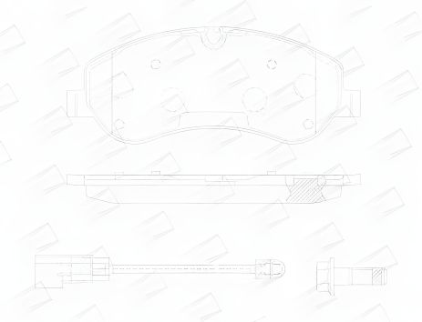 Комплект гальмівних колодок FORD TRANSIT/TOURNEO, CHAMPION (573690CH)