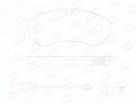 Комплект гальмівних колодок FORD TRANSIT/TOURNEO, CHAMPION (573690CH)