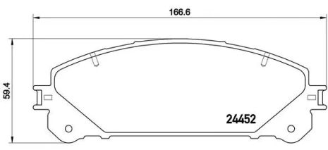 Комплект тормозных колодок DAIHATSU ALTIS, LEXUS NX, TOYOTA RAV4, BREMBO (P83145)