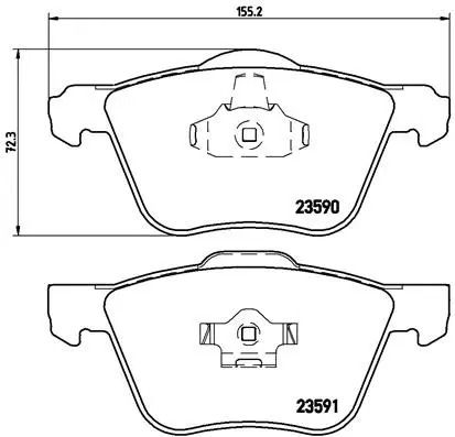 Гальмівні колодки Brembo для Volvo XC90/V70 і VOLVO ASIA (P86022) Гальмівні колодки Brembo для Volvo XC90/V70 і VOLVO ASIA (P86022)