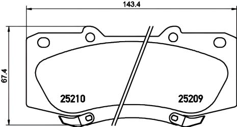 Комплект гальмівних колодок TOYOTA HILUX, TOYOTA FORTUNER, NISSHINBO (NP1069SC) Комплект гальмівних колодок TOYOTA HILUX, TOYOTA FORTUNER, NISSHINBO (NP1069SC)