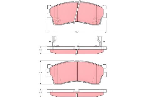 Гальмівних колодок комплект KIA ELAN, KIA CARENS, KIA ROADSTER, TRW (GDB3245) Гальмівних колодок комплект KIA ELAN, KIA CARENS, KIA ROADSTER, TRW (GDB3245)