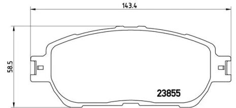 Комплект гальмівних колодок LEXUS ES, TOYOTA ALPHARD, TOYOTA AVALON, BREMBO (P83105)