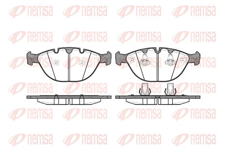 Комплект гальмівних колодок BMW X5, REMSA (095800) високої якості