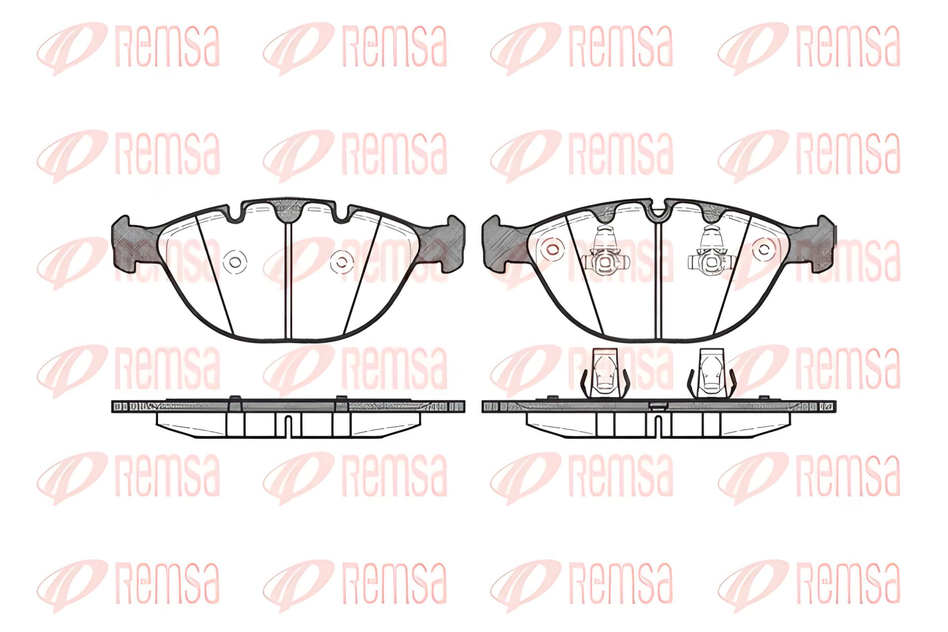 Комплект гальмівних колодок BMW X5, REMSA (095800) високої якості Комплект гальмівних колодок BMW X5, REMSA (095800) високої якості