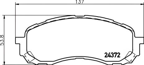 Комплект гальмівних колодок SUBARU IMPREZA, NISSHINBO (NP7007) Комплект гальмівних колодок SUBARU IMPREZA, NISSHINBO (NP7007)
