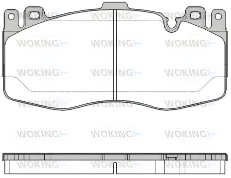 Набір гальмівних колодок для BMW 6, BMW 5, WOKING (P1642300)