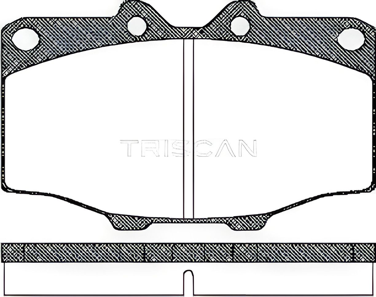 Комплект гальмівних колодок VW TARO, TOYOTA HILUX, 4WD, TRISCAN (811010034) Комплект гальмівних колодок VW TARO, TOYOTA HILUX, 4WD, TRISCAN (811010034)