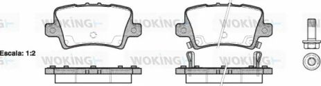 Комплект гальмівних колодок HONDA CIVIC, WOKING (P1306302)