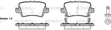 Комплект гальмівних колодок для HONDA CIVIC від WOKING (P1306302) Комплект гальмівних колодок для HONDA CIVIC від WOKING (P1306302)