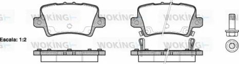 Комплект гальмівних колодок HONDA CIVIC, WOKING (P1306302)