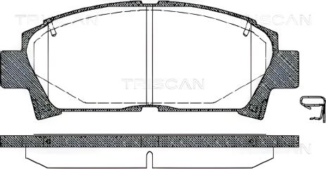 Гальмівних колодок комплект TOYOTA CALDINA, TOYOTA AVENSIS, TOYOTA CARINA, TRISCAN (811013014)