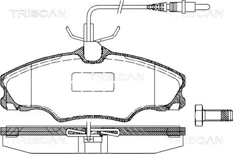 Комплект гальмівних колодок для PEUGEOT 406, TRISCAN (811028002)