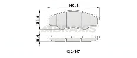 Комплект тормозных колодок TOYOTA HILUX, BRAXIS (AA0436) Комплект тормозных колодок TOYOTA HILUX, BRAXIS (AA0436)