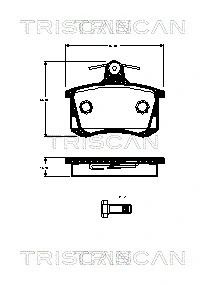 Комплект гальмівних колодок AUDI 90, AUDI QUATTRO, AUDI A4, TRISCAN (811029070)