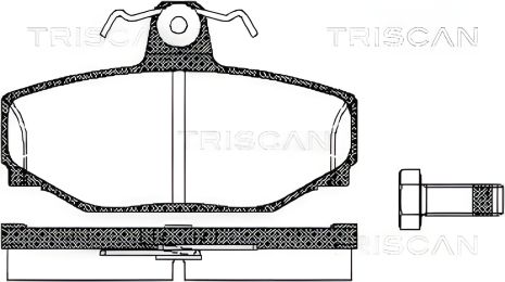 Комплект гальмівних колодок VOLVO XC70, VOLVO 940, VOLVO C70, TRISCAN (811027919)