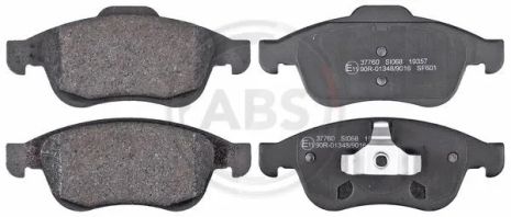 Комплект гальмівних колодок DACIA DUSTER, RENAULT CLIO, RENAULT KAPTUR, A.B.S. (37760)