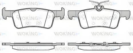 Набор тормозных колодок FORD FIESTA, WOKING (P1463320)