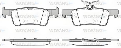 Набор тормозных колодок FORD FIESTA, WOKING (P1463320)
