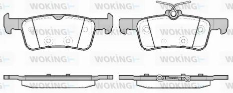 Комплект гальмівних колодок FORD FIESTA, WOKING (P1463320)