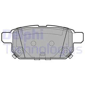 Комплект гальмівних колодок SUZUKI S-CROSS, SUZUKI SWIFT, SUZUKI VITARA, DELPHI (LP2687)