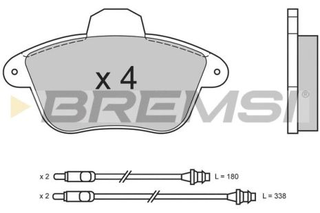 Комплект тормозных колодок PEUGEOT 605, BREMSI (BP2522)