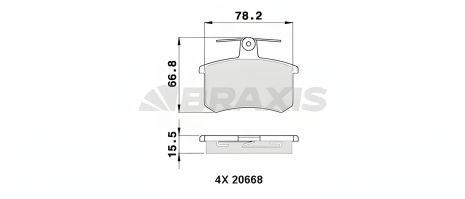 Тормозные колодки LANCIA THEMA, ALFA ROMEO, FIAT CROMA, BRAXIS (AA0334)