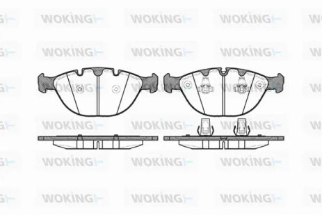 Комплект гальмівних колодок BMW X5, WOKING (P858300)