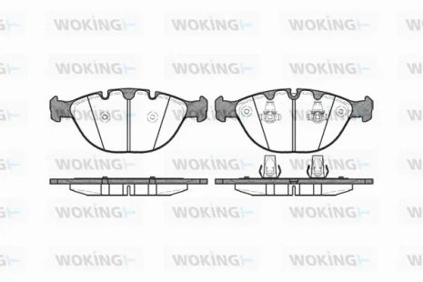 Комплект гальмівних колодок BMW X5, WOKING (P858300)