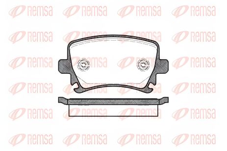Комплект тормозных колодок для SEAT LEON, VW CC и SKODA OCTAVIA, производитель REMSA (103100) Комплект тормозных колодок для SEAT LEON, VW CC и SKODA OCTAVIA, производитель REMSA (103100)