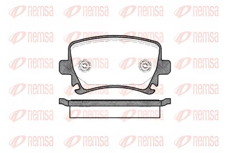 Гальмівних колодок комплект SEAT LEON, VW CC, SKODA OCTAVIA, REMSA (103100)