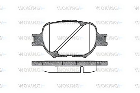 Гальмівних колодок комплект TOYOTA CROWN, TOYOTA COROLLA, TOYOTA CELICA, WOKING (P642300) Гальмівних колодок комплект TOYOTA CROWN, TOYOTA COROLLA, TOYOTA CELICA, WOKING (P642300)