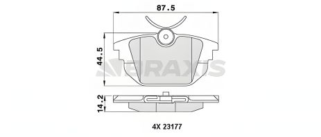 Комплект тормозных колодок для FIAT PUNTO, BRAXIS (AA0478) Комплект тормозных колодок для FIAT PUNTO, BRAXIS (AA0478)