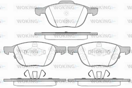 Комплект гальмівних колодок FORD FOCUS, FORD C-MAX, WOKING (P1182312)