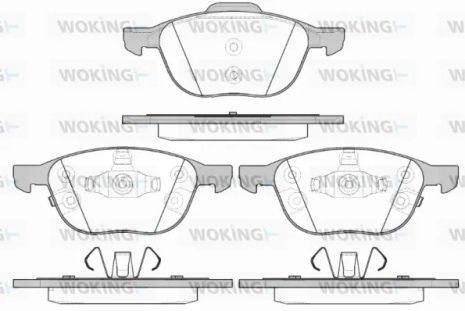 Комплект гальмівних колодок FORD FOCUS, FORD C-MAX, WOKING (P1182312)