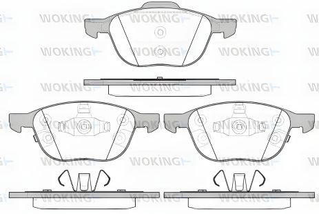 Комплект гальмівних колодок FORD FOCUS, FORD C-MAX, WOKING (P1182312) Комплект гальмівних колодок FORD FOCUS, FORD C-MAX, WOKING (P1182312)